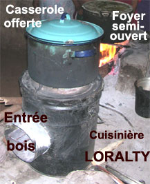 Cuisinière Loralty et foyer semi-ouvert traditionnel